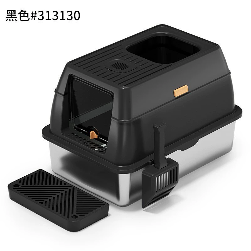 Полный закрытый шкафчик для мусора из нержавеющей стали большой противодорный большой туалет для кошек