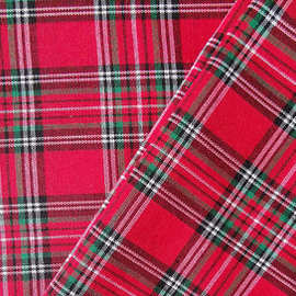 红绿苏格兰色织格子面圣诞装饰面料服装鞋帽箱包面料提花布布料批
