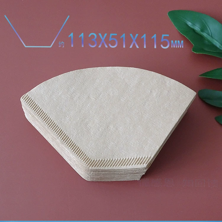 Fan -shaped coffee filter paper 100 U102 coffee filter paper dripping pot cone cones V60 hand -built cup cup coffee machine filter paper bag