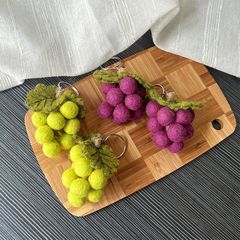 尼泊尔手工水果羊毛毡挂件成品葡萄包包钥匙扣挂饰青提ins风潮
