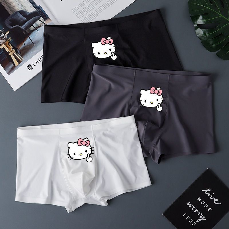 Men's Underwear Cute Cartoon Men's High Color Value Ice Silk Summer Trendy Thin Men's Trendy Men's Trousers