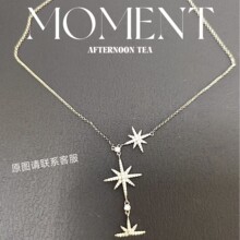 A家精致小巧六芒星项链简约轻奢时尚气质日常百搭18K真金电镀批发