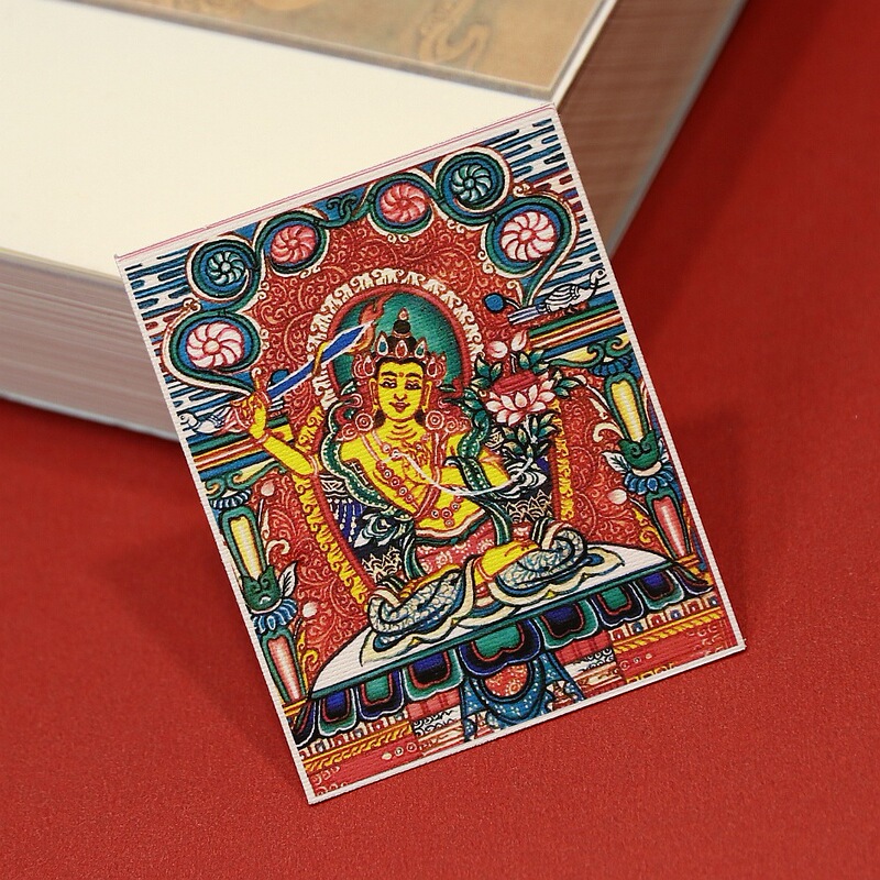 手描きの金描きチベット生の8つの守護者ザキラムタンカ卸売絵画コアボックス特別なキャンバス|undefined