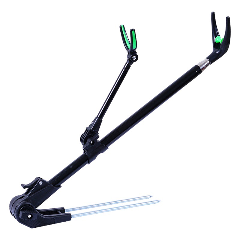 Thickened stainless steel dual-purpose battery fishing bracket wild fishing black pit detachable fishing chair Black King Kong thickened battery rack