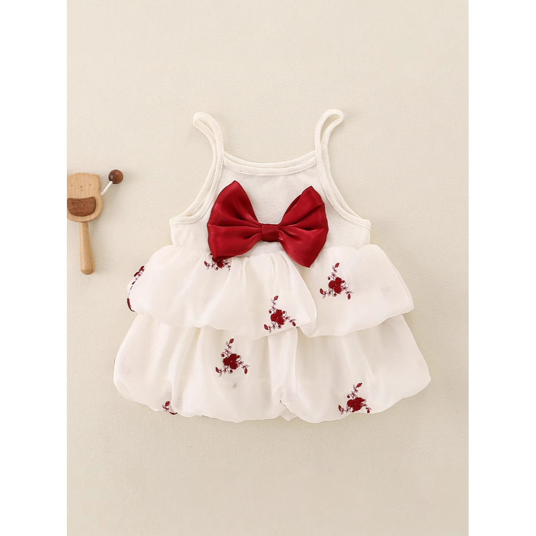 Ropa para bebés, una pieza delgada, vestido de verano, falda de pastel de princesa para bebés, mamelucos lindos, estilo de verano para recién nacidos