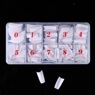 Cross-border nail art 500 piece boxed nail piece French nail patch half nail piece seamless fake nail piece spot