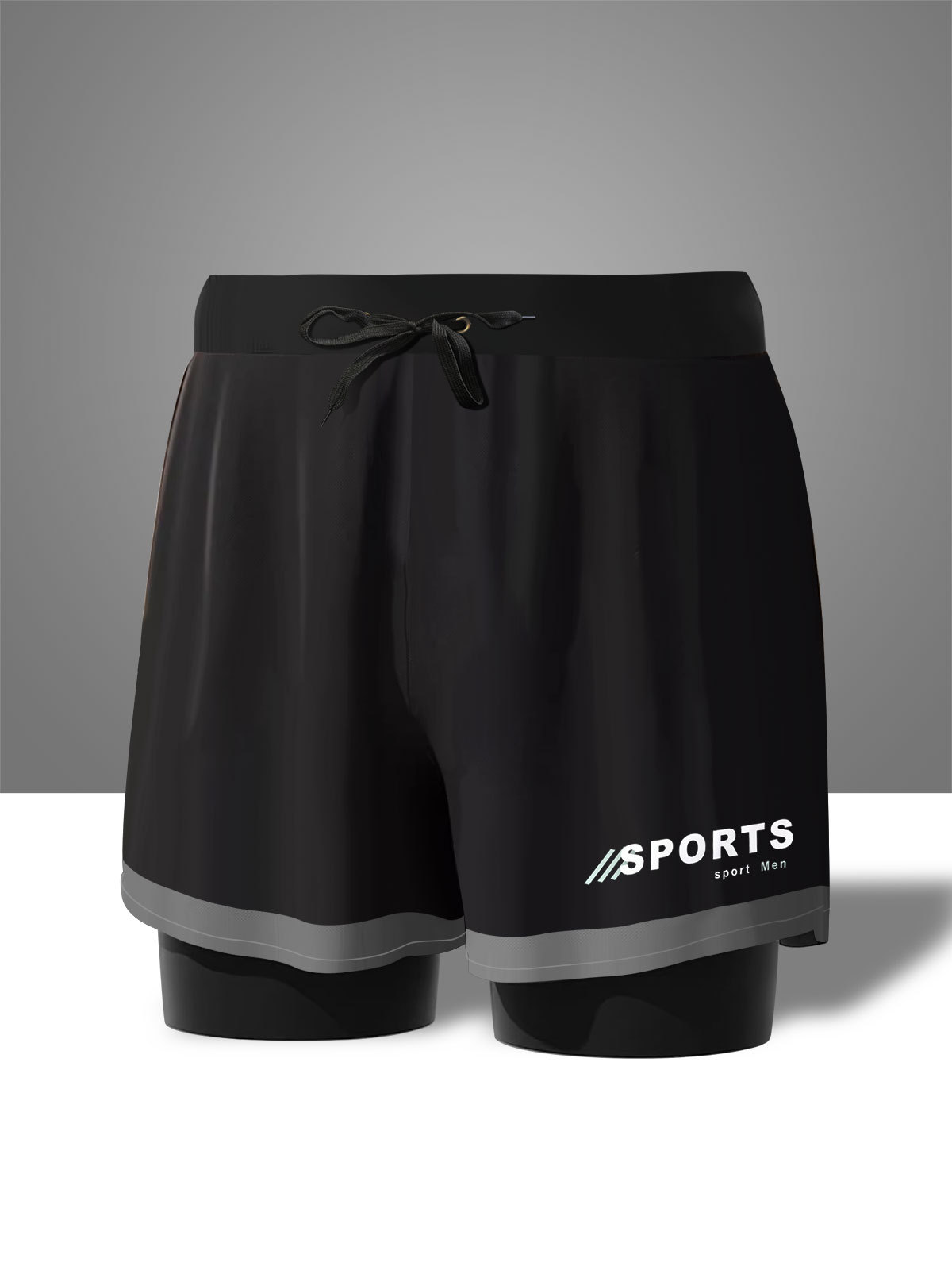 Bañador para hombre 2025 nuevo estilo doble anti-vergüenza adulto profesional suelto gran tamaño de secado rápido cinco puntos natación en la playa aguas termales