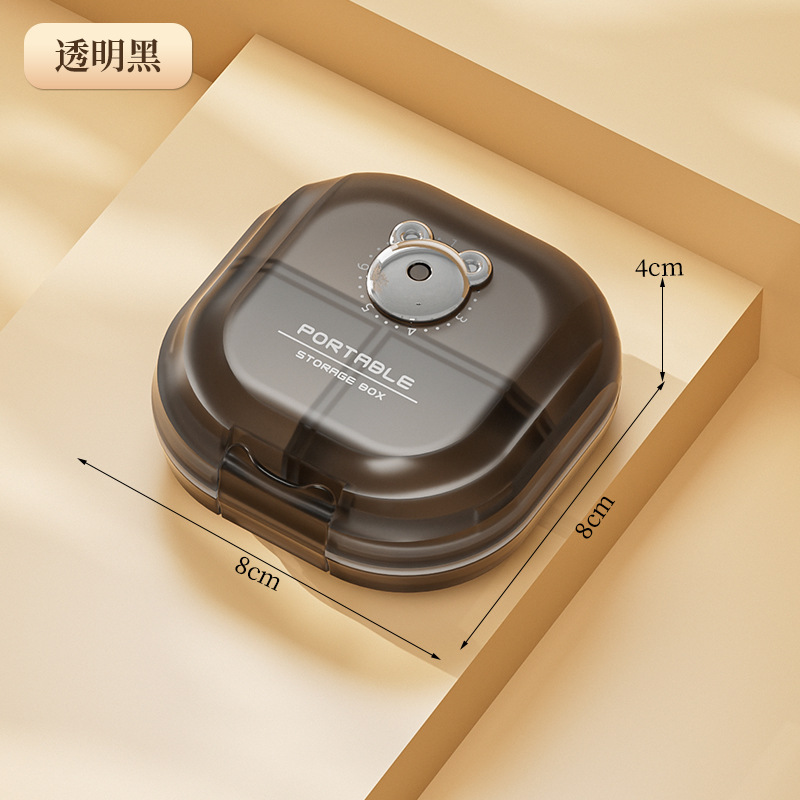 Caja de medicamento portátil empaquetada separada caja de almacenamiento tres comidas al día empaquetada sellada tabletas empaquetadas separadas caja de medicamento 7 días a la semana