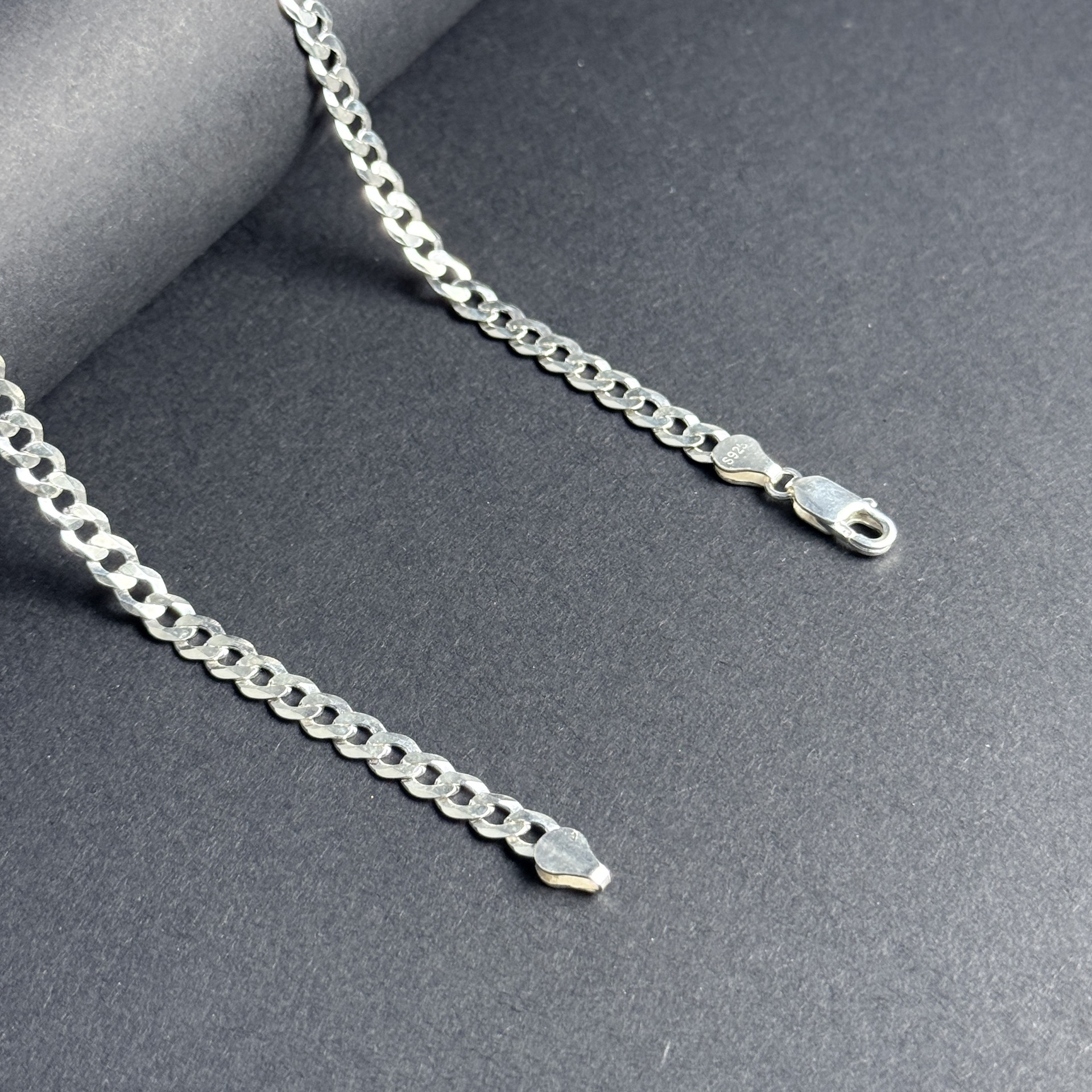 Minimalist Men S S925 Sterling Silver Hexagonal Cuban Chain Necklace_voghion.com