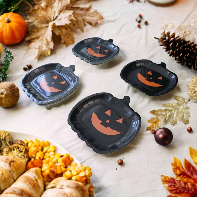 2000 Quantity Halloween Cartoon Style Pumpkin Party Festival Tableware
