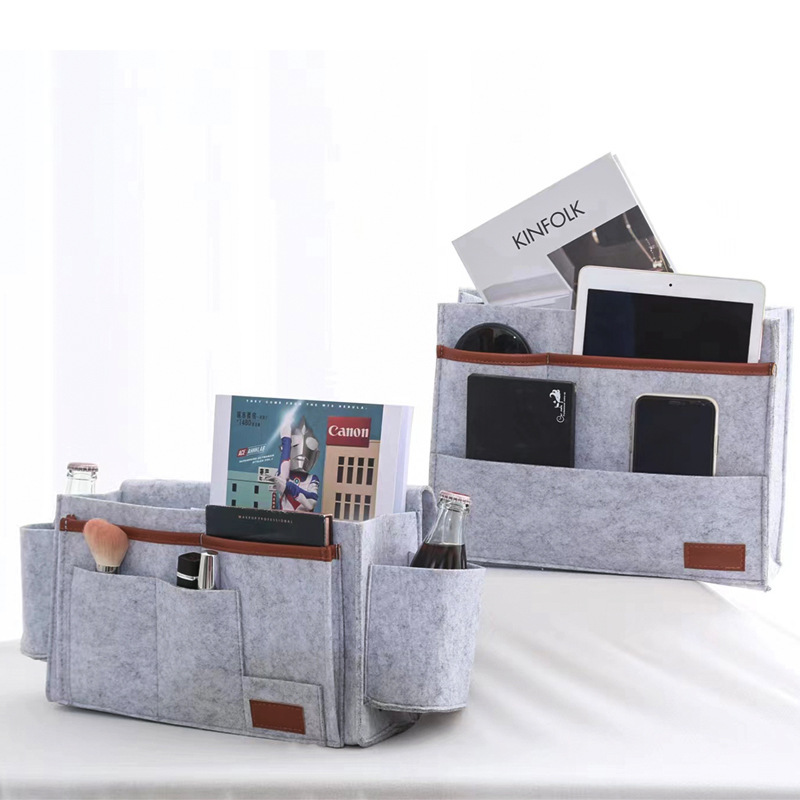 跨境毛毡包收纳整理大容量毛毡包学生宿舍床头杂物收纳挂袋毛毡包