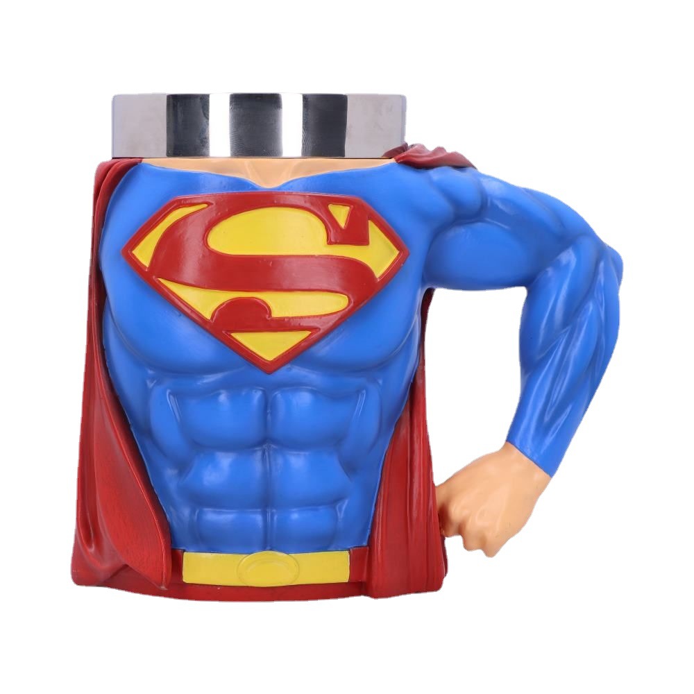 DC Comics superhéroe Superman pecho S Logo marca copa de vino Superman héroe taza Tankard