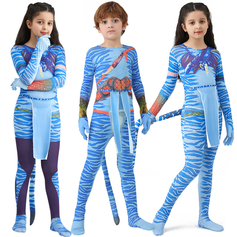 Avatar 2cos ropa de agua carretera niños adultos ropa Cosplay película mismo apretado mono ropa
