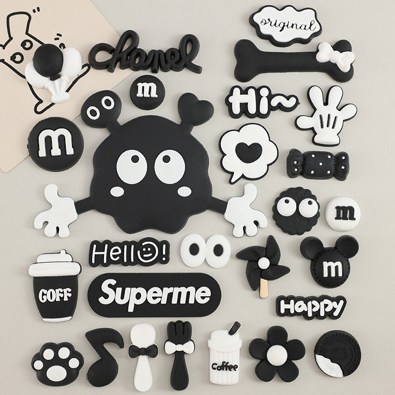 Extra-Large Black Series Tablet Protective Case iPad Protective Cover Leather Patch Summer Slipper Sticker