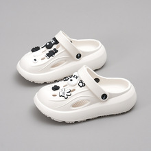 LR1601情侣款女鞋增高外穿防滑静音2025新款拖鞋女森系洞洞鞋凉鞋