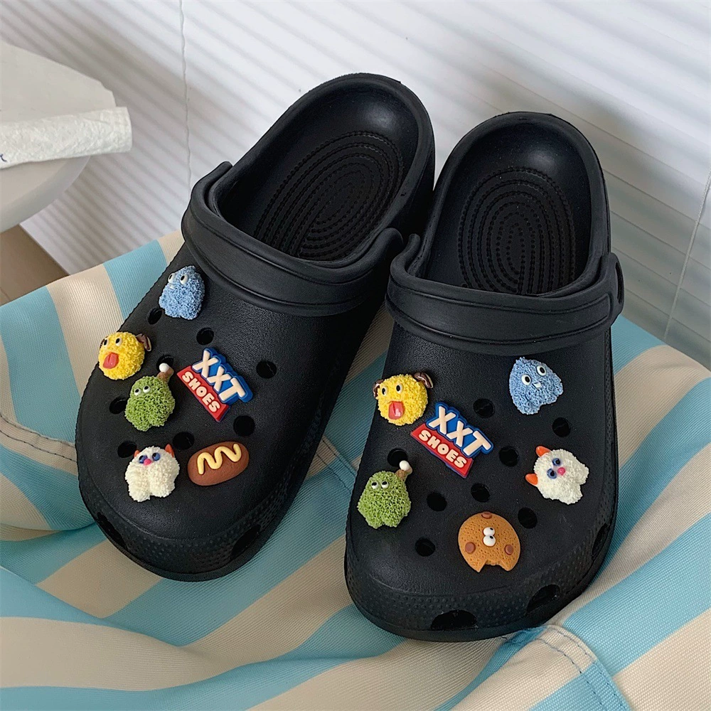 Пляжные сандалии для мужчин и женщин летом, забавные тапочки-монстрики, милые нескользящие сабо, песок для пляжа.