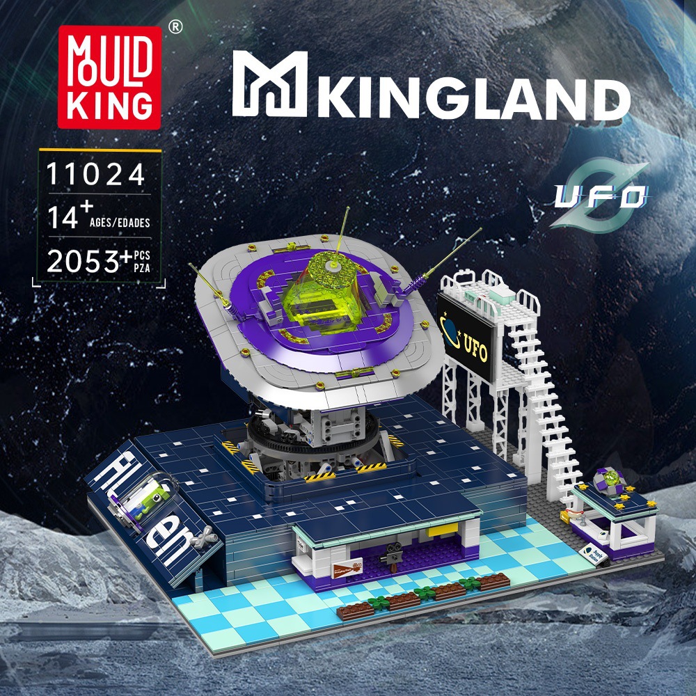 11024 platillos voladores alienígenas OVNIS adornos de bloques de construcción para niños y niñas regalo puzzle