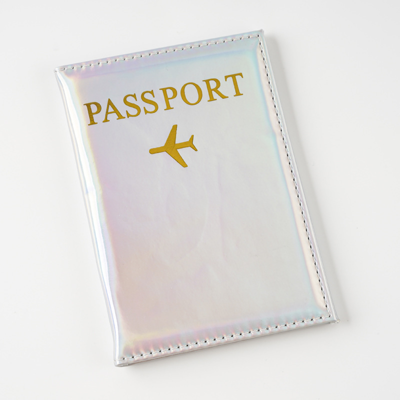 Open Closure Type Unisex Basic Classic Style Solid Color Pu Leather Passport Holders