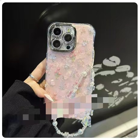El patrón de concha de estilo ins está lleno de flores de pantalla para la película de lente 15ProMax iPhone13 Apple 14P funda para teléfono móvil 12