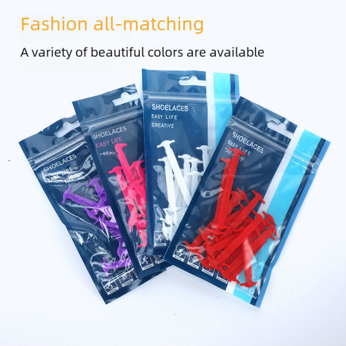 Factory Wholesale Lazy Silicone Shoelaces Super Elastic No-Tie Patterned Shoelaces Dropshipping Shoelace Wholesale