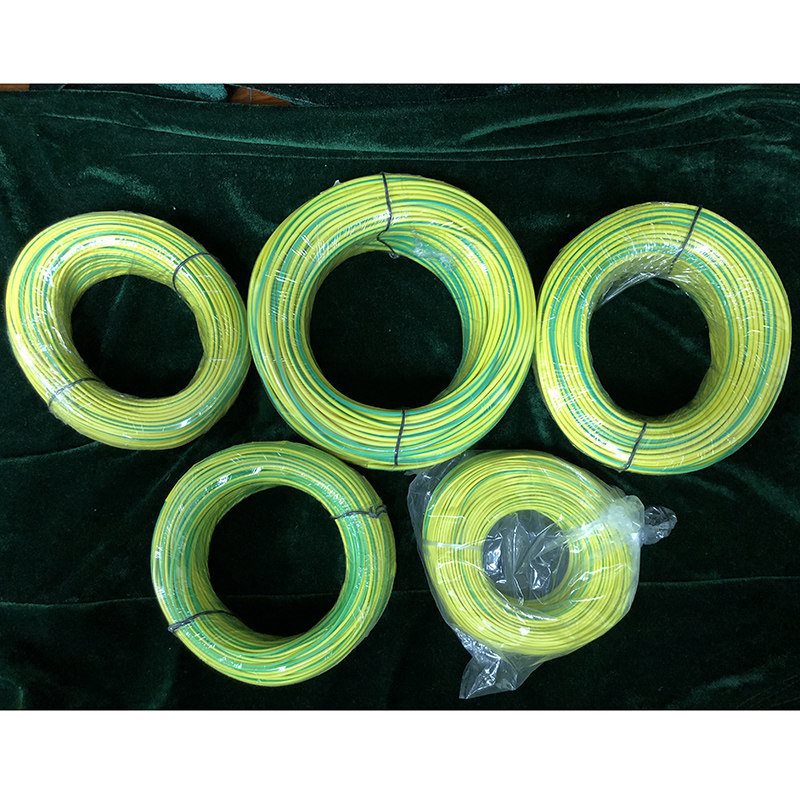 双色跨接线 单芯0.5/0.75/1/1.5/2.5/4平方接地线 黄绿线双色软线