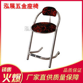 广州现代简约高脚凳子吧台椅 酒吧前台升降吧椅 家用高凳靠背椅