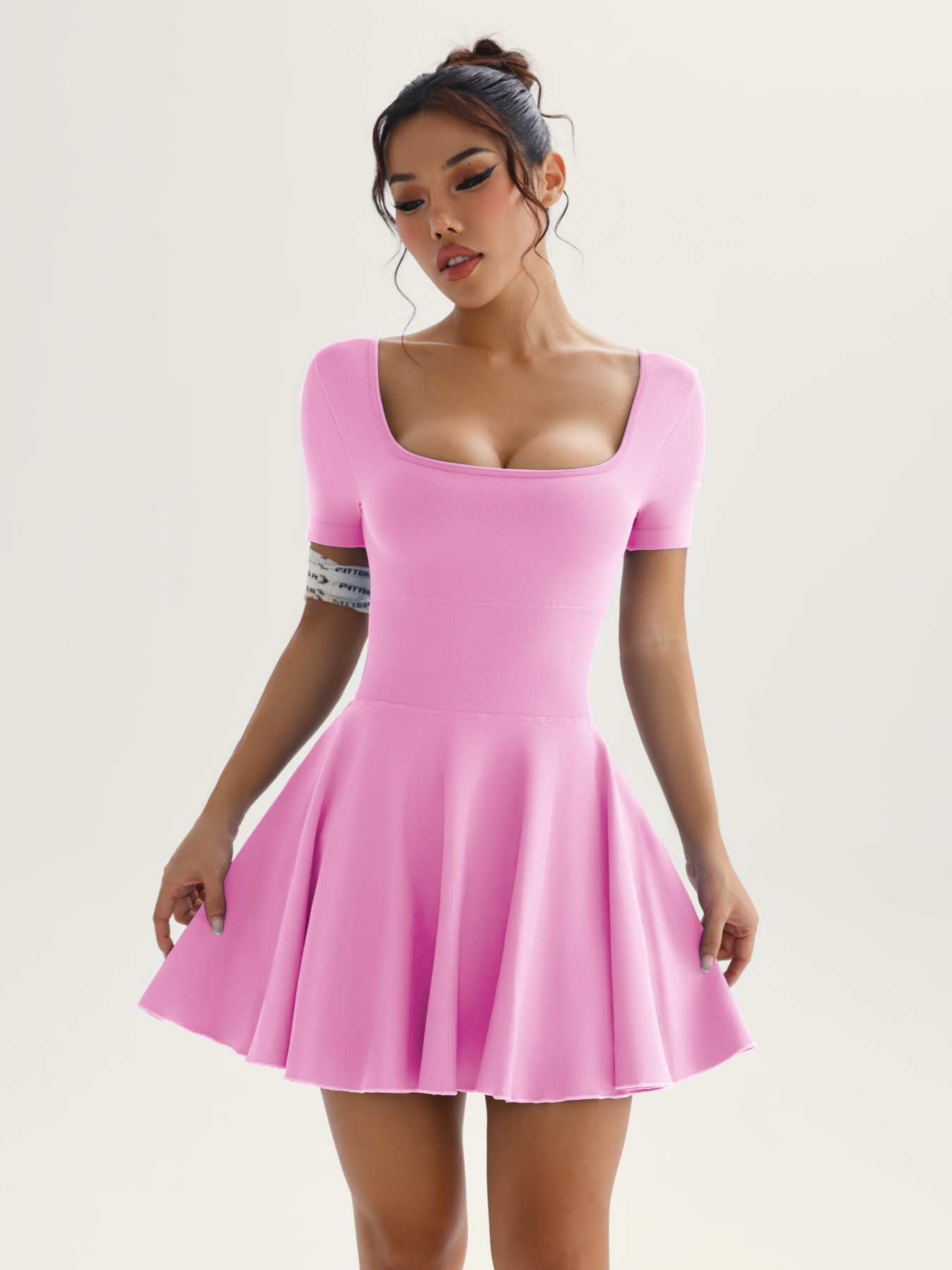 New Clothes Cross-border Sexy Back Golf Tennis Skirt Onesie Running Sports Anti-light Yoga Fitness Skirt_ecoleips.com