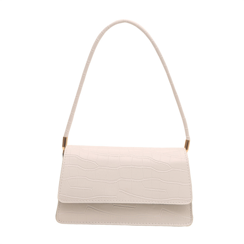 Temperamento simple, moda, cocodrilo, bolsas debajo de las axilas, mujeres, 2025 primavera, nueva bolsa de hombro, bolsas de mano de moda