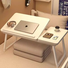 デスクトップはベッドの上のテーブルを昇降させることができます。