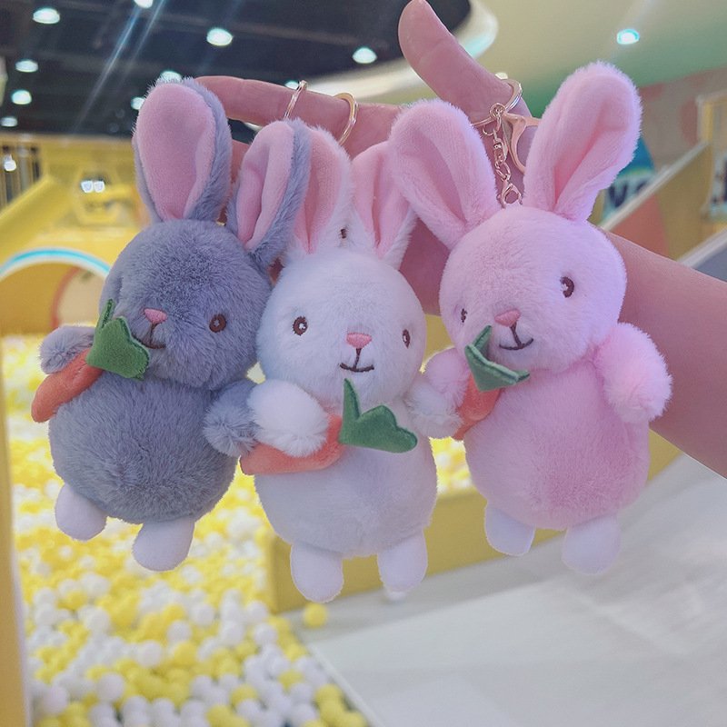 Internet Celebrity Plush Toy Radish Rabbit Bag Rabbit Doll Key Chain Pendant Men and Women Couple Key Chain Doll