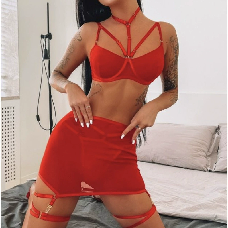 Sexy underwear, split set, European style, 4 piece set