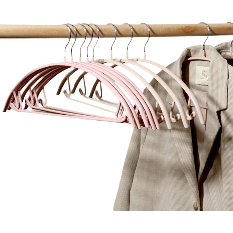 Percha de semicírculo de inmersión de plástico para el hogar con gancho de metal antideslizante estante de ropa para adultos ropa interior de secado sin costura tienda de ropa