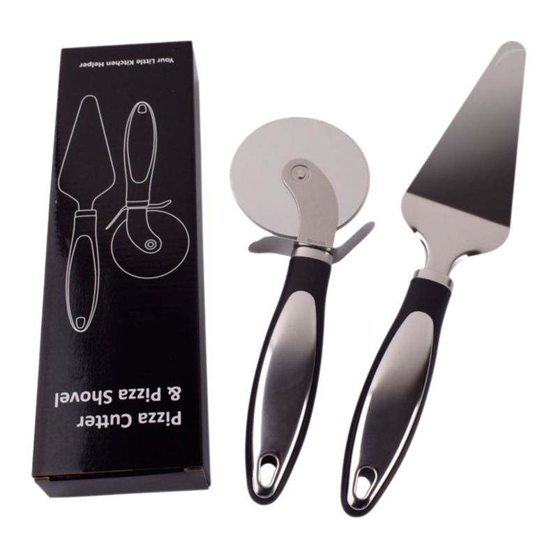 Jiaju cuchillo de PIZZA de acero inoxidable Pancake cuchillo PIZZA rueda encimera cortador de PIZZA queso pala herramienta para hornear