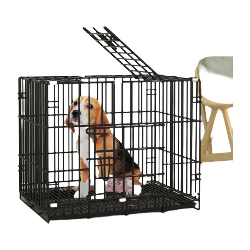 Dog Cage Foldable Pet Cage Cat Cage Bold Iron Cage Medium and Small Dog with Toilet Pet Cage Cat Villa