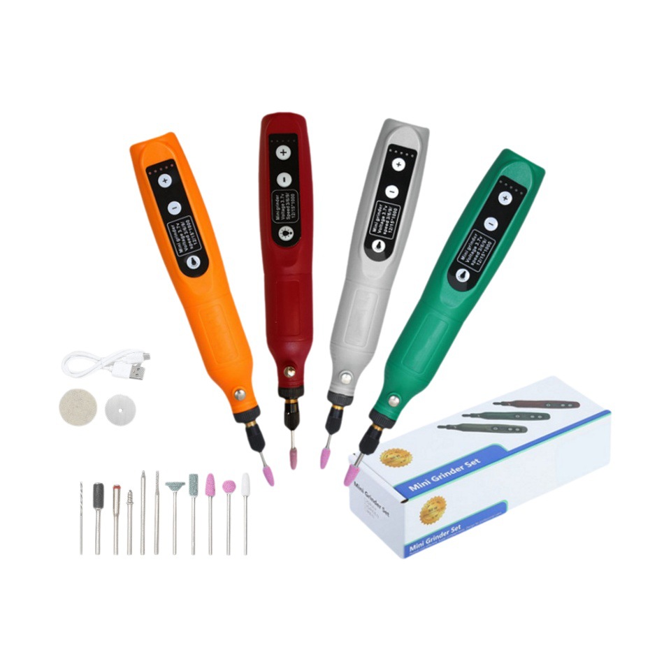 Control de velocidad de carga USB amoladora eléctrica pluma de mano rectificadora eléctrica jade tallado corte pulido mini taladro eléctrico