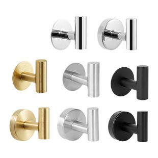 Amazon Wall 304 Coat Hook Single Hook Bathroom Towel Clothes Stainless Steel Coat Hook Metal Hook