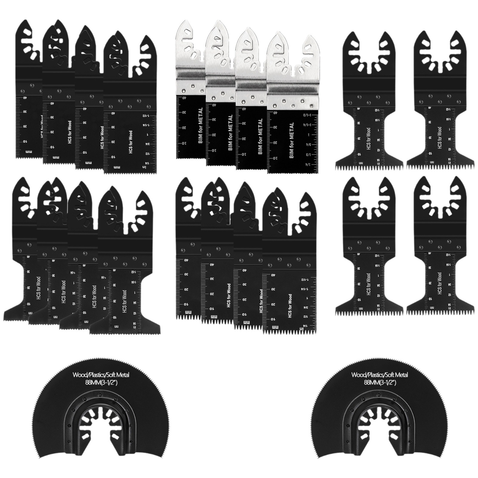 Universal de hoja de sierra traje de usos múltiples accesorios para herramientas eléctricas Universal de corte de borde de sierra 24 piezas traje combinación hoja de sierra