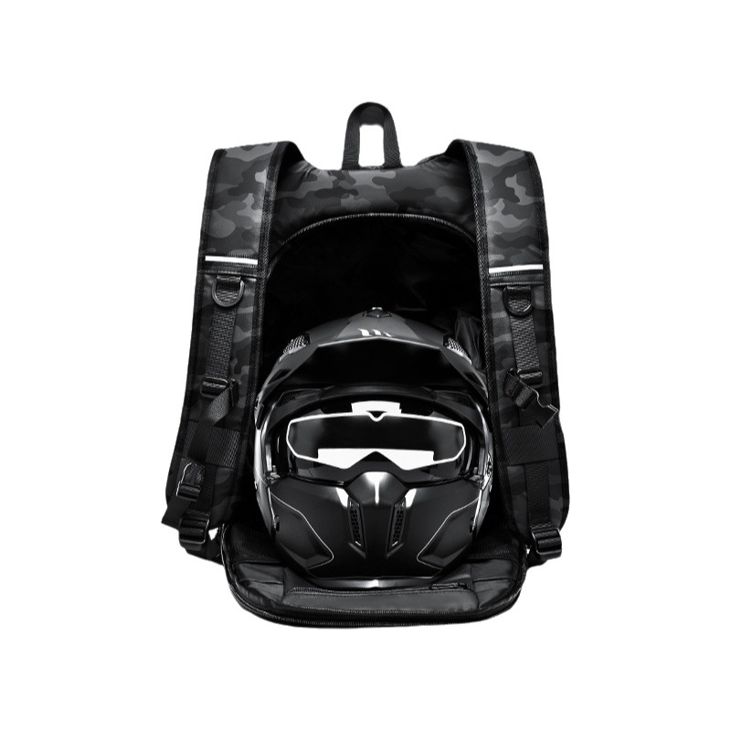 Riding Backpack Motorcycle Helmet Backpack Women's Motorcycle Travel Knight Bag Waterproof Travel Bag Men's Large Capacity Trendy