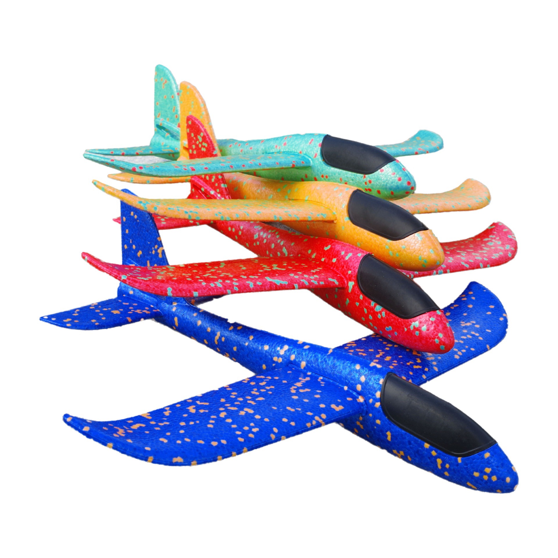 Avión de espuma juguete que emite luz mano lanzando aviones 48cm38cm modelo avión niños planeador al aire libre padre-hijo nuevo