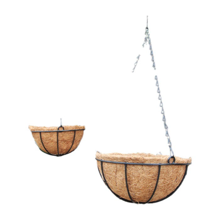 Фабрика прямая Кокосовая пальма подвесная Корзина Висит тканый цветочный горшок Железный крючок раковина настенный подвесной мясистый цветочный горшок
