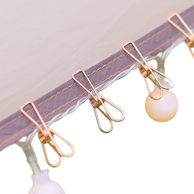 Outdoor tent clip lamp string fixing clip hollow long tail clip food sealing clip office data metal dovetail clip