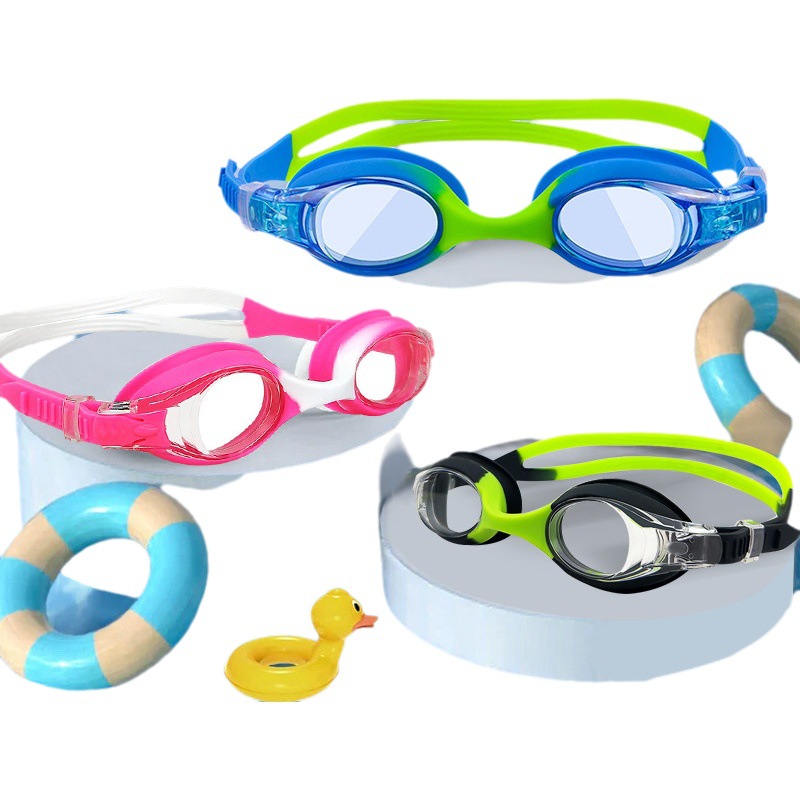 2026 Silicone Children's Swimming Goggles Anti-Fog Cross-Border Wholesale High-Definition Swimming Goggles Diving Supplies Waterproof Swimming Goggles