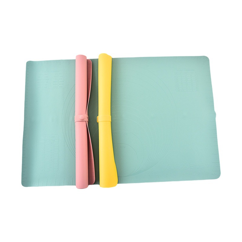 Fábrica al por mayor almohadilla de amasado de silicona grado alimenticio antiadherente 40*60 Rolling PAD con escala de hornear puede almacenar polvo de frotamiento