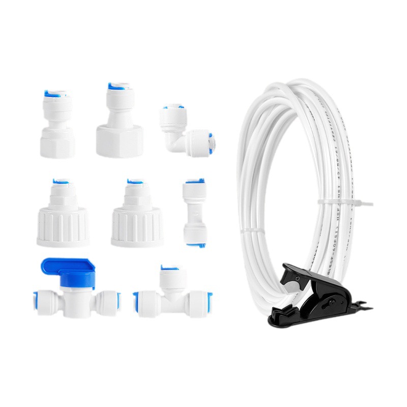 Amazon exportación de agua de purificación de tubería paquete combinado leche té caldera de agua jugo máquina de café fabricante de hielo accesorios de entrada de agua