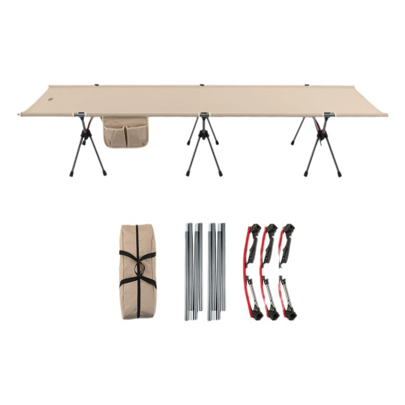 Пьемонтная походная кровать Раскладная кровать Путешествия Кемпинг Односпальная раскладная кровать из алюминиевого сплава Портативная уличная походная кровать