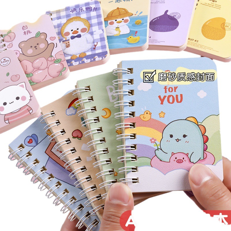 Cuaderno mini A7 de dibujos animados, libreta portátil para estudiantes, ideal como regalo escolar