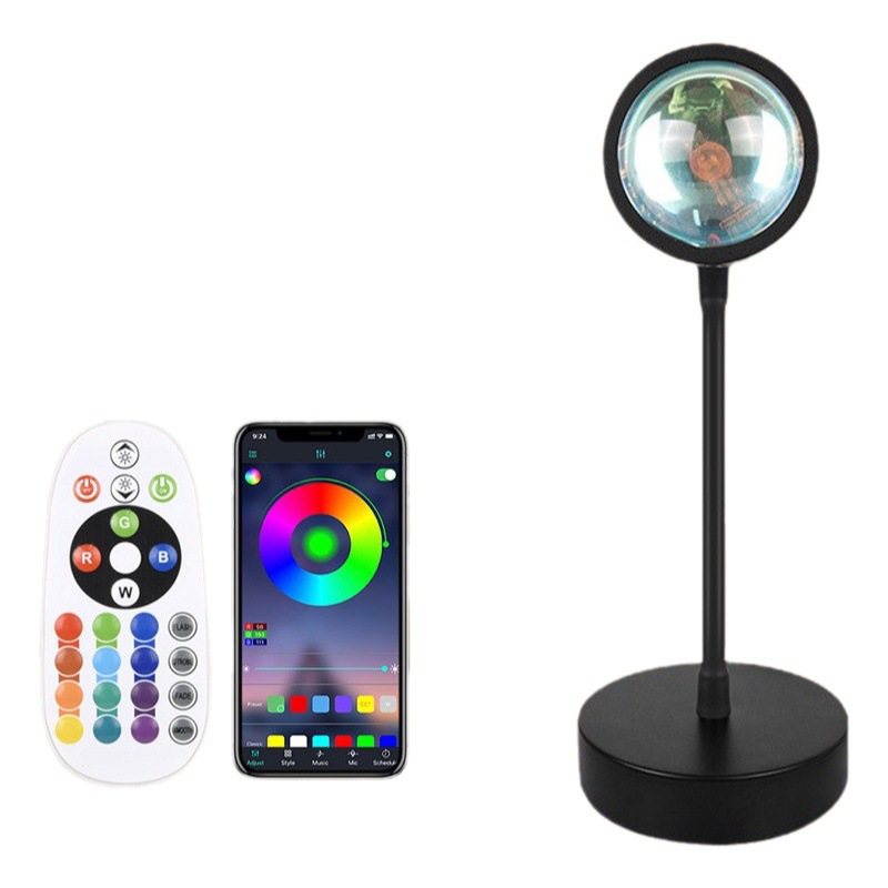 APLICACIÓN inteligente de control remoto Ajuste de color luz puesta de sol faro Internet celebridad Fondo en vivo puesta de sol luz del arco iris