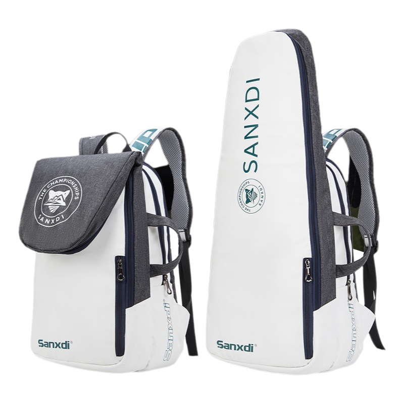 SANXDI New Tennis Bag Backpack White Badminton Sports Bag 3 Pack for Men and Women