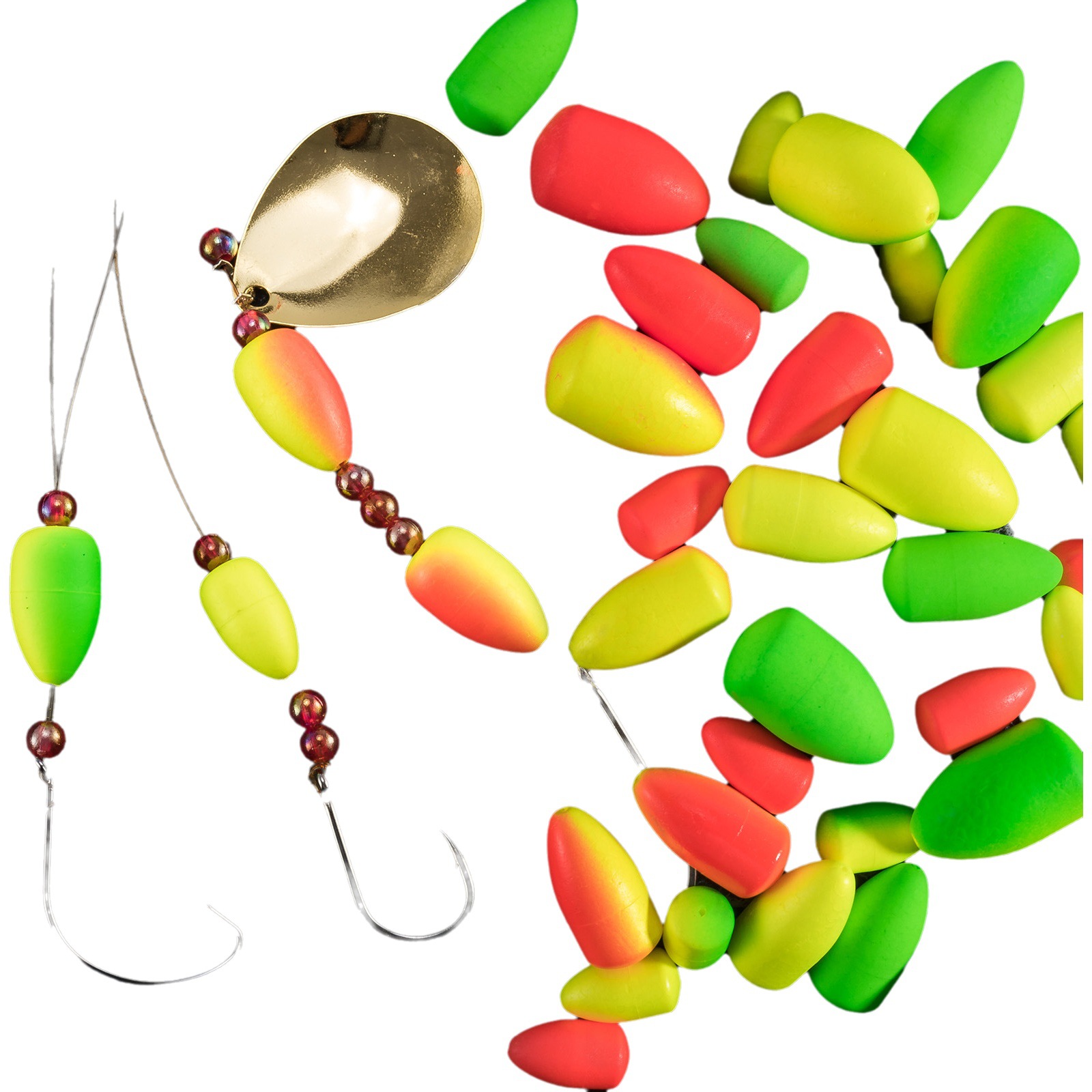 Flotadores de pesca con forma de bala de EVA, flotadores de pesca llamativos, flotadores cortos, suministros de equipo de pesca, flotadores de espuma de alta sensibilidad para lubina y carpa