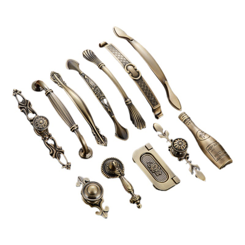 Manija antigua bronce estilo europeo gabinete puerta cajón aleación de zinc ropa simple gabinete muebles solo agujero Qinggu manejar